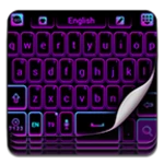 color keyboard neon purple android application logo